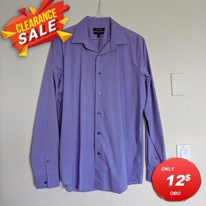 Men's Apt. 9® Stretch Slim-Fit Light Purple Dress Shirt, L, 36/37, 16 1/2